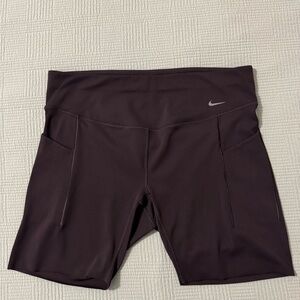 Nike 1X Universa Women’s High-Waisted 8” Biker Shorts with Pockets, Black
